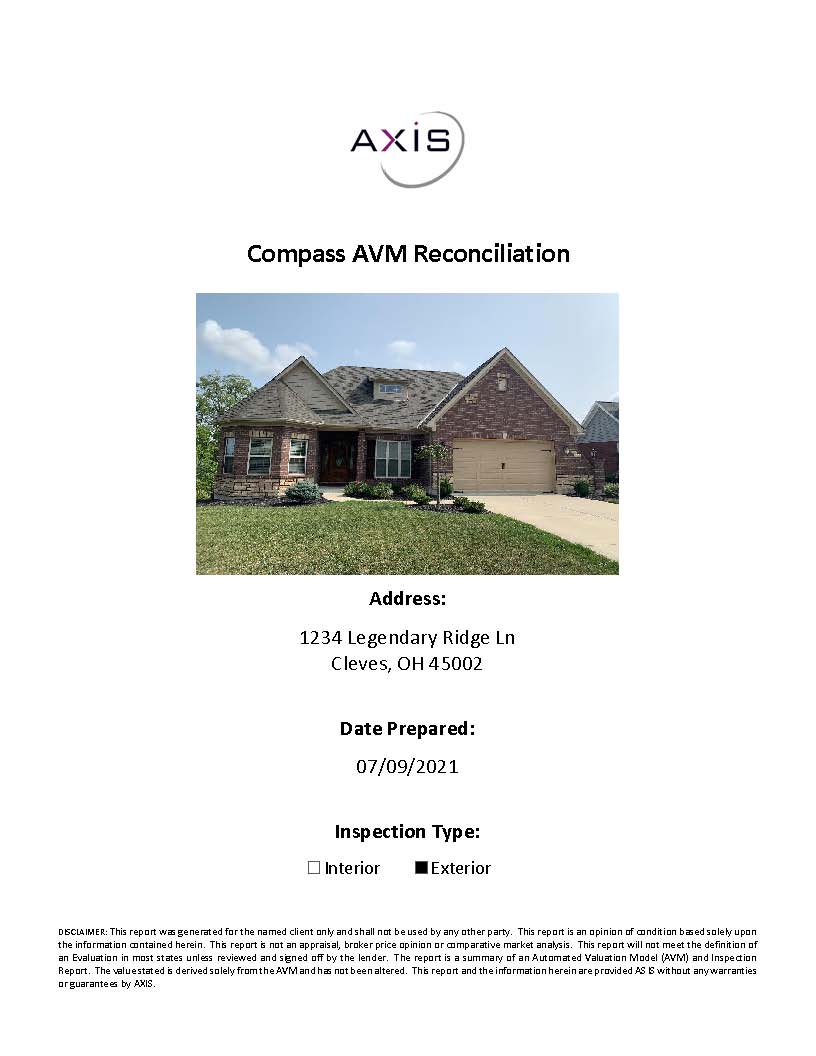 Compass AVM Reconciliation Sample 1